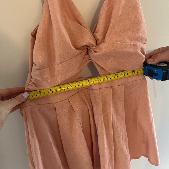 Pink Linen Romper - Picture 7 of 7